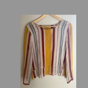 Maeve Silk Striped Blouse